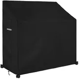 Dokon 2 Sitzer Gartenbank Abdeckung 134 x 66 x 63/89 cm Schwarz