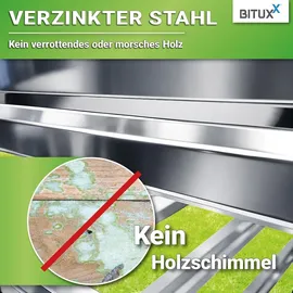 BITUXX Komposter Garten Wetterfest Kompostierer Kompostbehälter Metall 100 x 100 cm