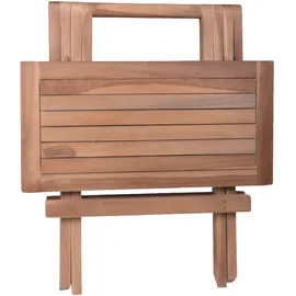 Garden Pleasure Gartentisch SIMUK 50 x 50 x 50 cm Beige/Braun