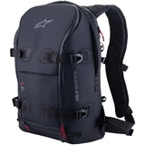 Alpinestars AMP-7 Rucksack, Motorrad Sporttasche, wasserdichte Rucksack, Motorsport-Rucksack, Reisenrucksack, Große Kapazität, Motorradrucksack für Herren und Damen, Schwarz