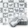 Juskys Kinder Puzzlematte Timon 36 Teile mit 16 Tieren - rutschfest – grau weiß