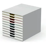 Durable Schubladenbox Varicolor Mix 10 28 x 29,2 x 35,6 cm 10-tlg. weiß