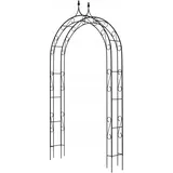 Kadax - Rosenbogen für Kletterpflanzen, Pergola, Schwarz, 145 x 281 cm