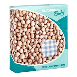 Kirschkernkissen 10x10cm Baby weiss/blau kariert