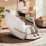 360Home Massagesessel Kunstleder 73 x 106 x 140 cm Weiß mit Heizfunktion