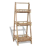 vidaXL Bambus Leiterregal Standregal Pflanztreppe Badregal 3 Ebenen klappbar