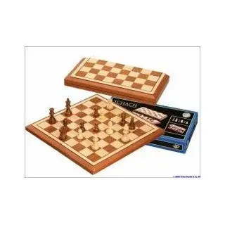 Philos 2613 - Schachset, Schach-Kassette Belgrad, Holz, Feld 40mm, Königshöhe 76mm, Magnetverschluss