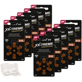 XX-Treme Longlife Extra Hörgerätebatterien Typ 312 PR41 ZL3 1,45 Volt, Farbcode braun, 60 Stück