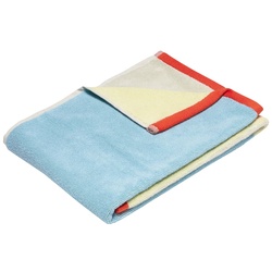 Hübsch Interior - Block Handtuch, small, hellblau / gelb / grau