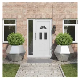 vidaXL Pflanzkübel 2 pcs Silber 100 x 100 x 80 cm Edelstahl