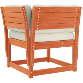 vidaXL 5tlg. Garten-Lounge-Set mit Kissen Wachsbraun Massivholz Kiefer