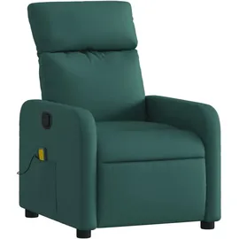 vidaXL Massagesessel Dunkelgrün Stoff 146 x 76,5 x 0 cm Grün mit Fernbedienung