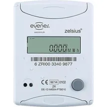 Evenes Kompaktwärmezähler DN 15 3/4"AG x 110mm Durchfl. 1,5m3/h inkl. Eichgebühr