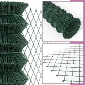 B!Home Maschendrahtzaun Gartenzaun grün : 80 cm x 15 m