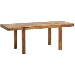 KADIMA DESIGN Esszimmertisch 120 - 200 cm Sheesham Massivholz Zeitlos, Küchentisch Verlängerbar, Speisetisch Groß Rechteckig Schlicht, Holztisch