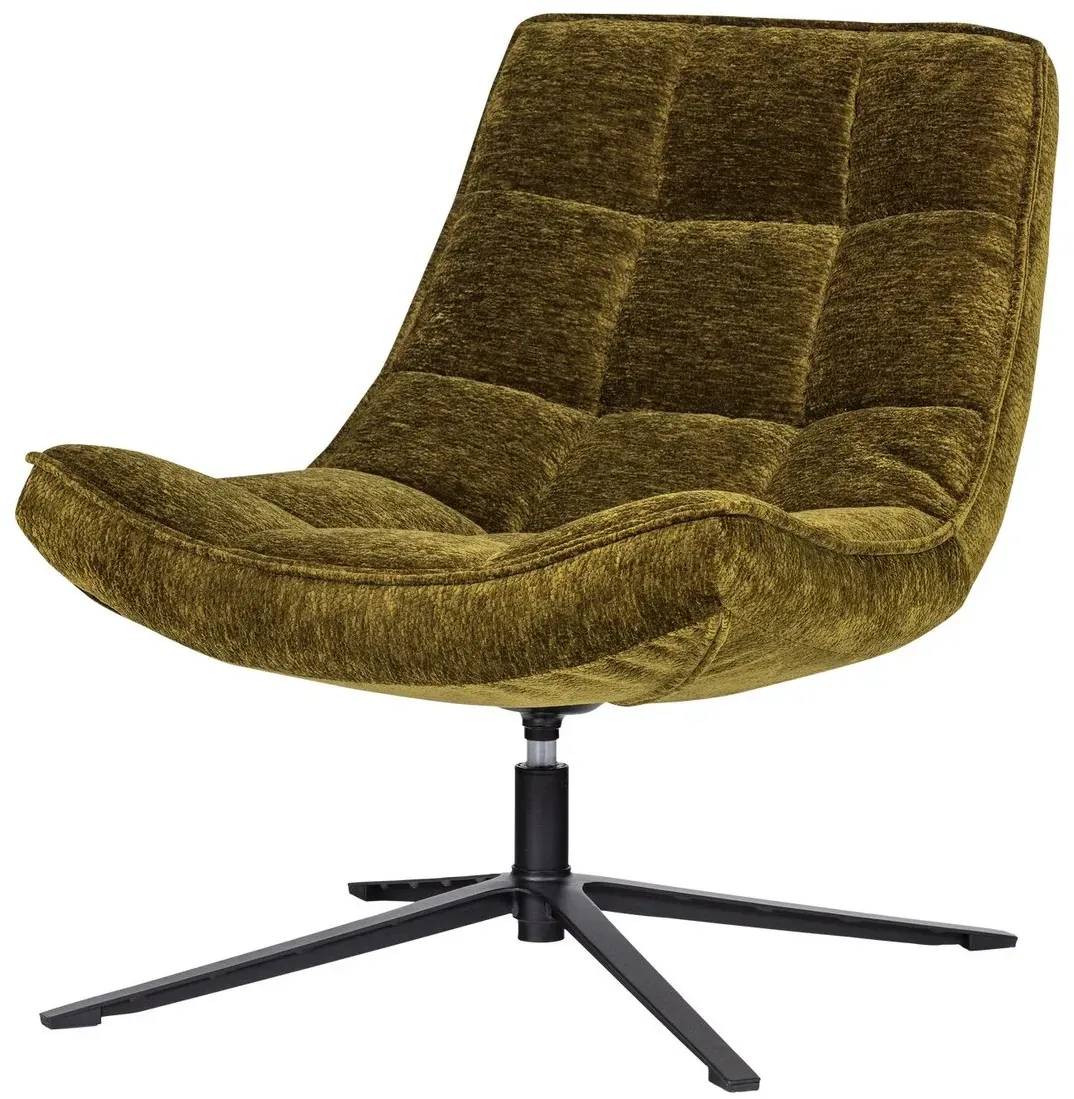 Drehsessel Maudi - Chenille-Stoff Grün