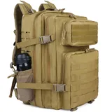Zavothy Militär Rucksack 45L Rucksack Herren Damen, Wasserdicht Taktischer, Camping-Rucksack, Wanderrucksack, Outdoor Rucksack für Travel, Schule, Sport, Bushcraft (Gelb) - 45L
