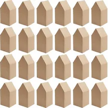 Rico Design Adventskalender PAPER POETRY PAPPHÄUSER VORGESTANZT - 24 Stück - Braun - Braun