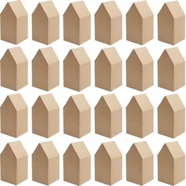 Rico Design Adventskalender PAPER POETRY PAPPHÄUSER VORGESTANZT - 24 Stück - Braun - Braun