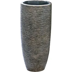 Übertopf GILDE "Giant, antik bronzefarben", braun (bronzefarben), B:34cm H:75cm T:34cm, Fiberglas, Pflanzgefäße, goldfarben, Fiberglas