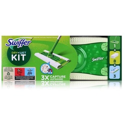 Swiffer Swiffer Dry+Wet Kit Bodenwischer und Bodentücher Staubmagnet (1er Pack Fussbodenreiniger