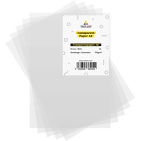 Tritart Transparentpapier Weiß DIN A2 | 20 Blatt 100g/qm | Papier Transparent