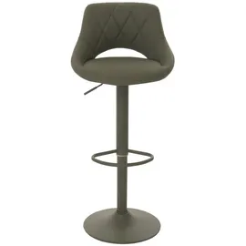 Mendler 2er-Set Barhocker HWC-N64, Barstuhl Tresenhocker, Fußablage drehbar, Kunstleder Metall ~ grün