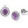 Nenalina Ohrstecker Amethyst lila 925 Silber 9mm