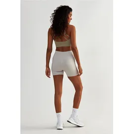 beshaped Funktionstights "Lift me up", Damen, Gr. XS, US-Größen, grau (hellgrau), 90% Nylon, 10% Elasthan, unifarben, kurz, Hosen, mit Kompressions-Funktion