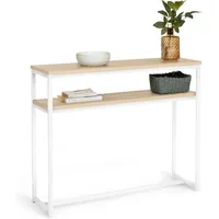 IDMarket Doppelkonsole Industriedesign 100 x 30 x 80 cm Weiß