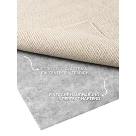 vikosa Teppichunterlage VIKOSA "Prove", grau, B:70cm H:2mm L:140cm, Filz, Teppichunterlagen, Teppichunterlage, Rutschfest, Anti-Slip-Matte, Teppichstop, Antirutsch, Zuschneidbar