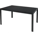 Mojawo Gartentisch Esstisch Aluminium anthrazit / schwarz 125x70cm