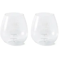 Riviera Maison RM Drinks On The House Glas Wassergläser Set mit Text graviert 2 Stück Gläser 2 pair 