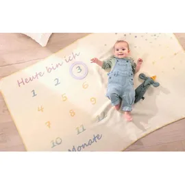 Biederlack Kinderdecke, 'Milestone' Baumwollmischung Creme Größe 100x150 cm