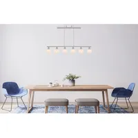 GLOBO Olli Nickel matt Glas satiniert, 6-flg