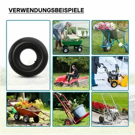 Wiltec Schlauch Rasenmäherreifen 18x6.50/7.50/8.50/9.50-8 20x8.00/10.00-8 mit geradem Ventil E