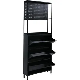 Mendler Schuhkipper 201 x 80 x 20 cm schwarz