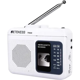 Retekess TR606 Tragbare Kassettenspieler und Tape Recorder Walkman, Kleines FM AM Radio, Walkman Kassettenrekorder, Schneller Vor- und Rücklauf, G...