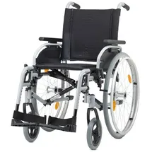 Bischoff & Bischoff Rollstuhl Pyro Start plus 46 cm silber mit Trommelbremse