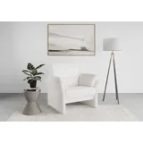 DOMO collection Sessel Pina Mikrofaser 99 x 95 x 88 cm Beige
