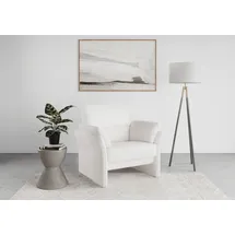 DOMO collection Sessel Pina Mikrofaser 99 x 95 x 88 cm Beige