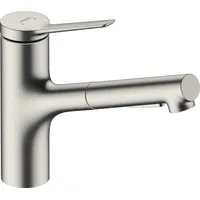 Hansgrohe Zesis M33 Einhebel-Küchenmischer 150, Ausziehbrause, 2 Strahlarten, 74820, Farbe: Edelstahl-finish