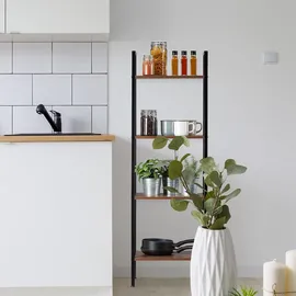 Relaxdays Standregal 136 x 44 x 31,5 cm Braun