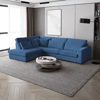 Ecksofa PARMA , im modernes Design, klassische Polsterecke inklusive Wellenfedern, große l-förmig Ecke ,Wohnzimmersofa aus Velours Farbe:Poso5 links