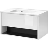 PLACES OF STYLE »Studio Line, Waschtisch inkl. Waschbecken, modernes Design« in zwei Farben verfügbar, ausreichend Stauraum