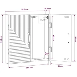 vidaXL Dartboard Schrank HAARLEM Altholz 52,5 x 10,5 x 53,5 cm