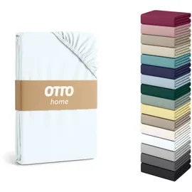 OTTO home Spannbettlaken Jersey-Elasthan 90 x 200 - 180 x 200 cm weiß