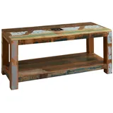 Massivmoebel24 Couchtisch Altholz Mehrfarbig Akazie 110 x 45 x 50 cm