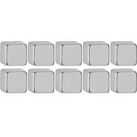 Maul Magnete Hellsilber Tragfähigkeit 5 mm, 10 Stück