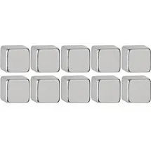 Maul Magnete Hellsilber Tragfähigkeit 5 mm, 10 Stück